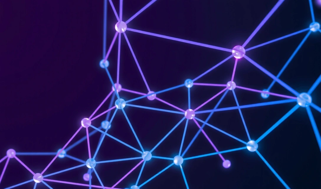 Abstrakt bilde av et nevrale nettverk som representerer AI og maskinlæring