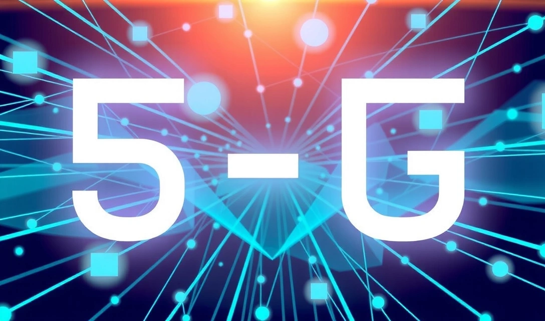 Bilde av datanettverk med fokus på 5G-teknologi