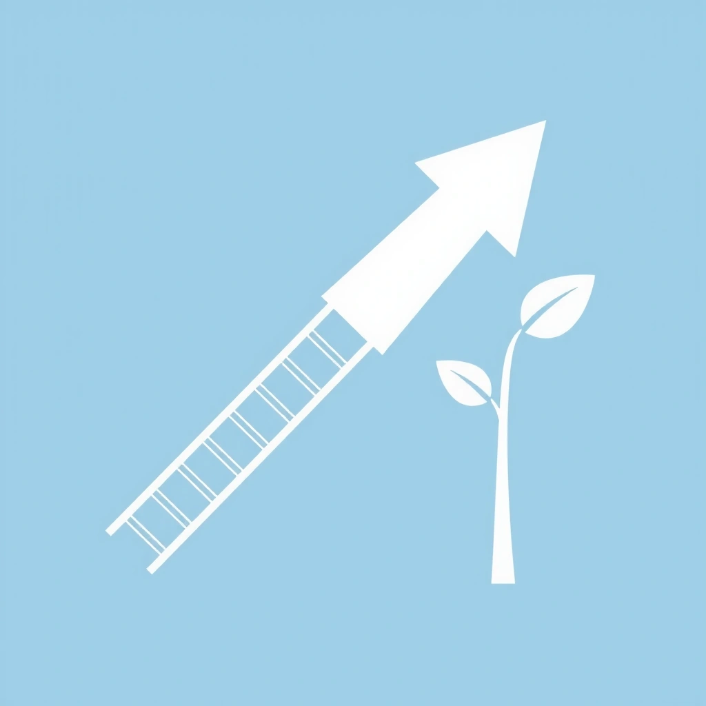 Ikon som representerer karrierevekst og profesjonell utvikling