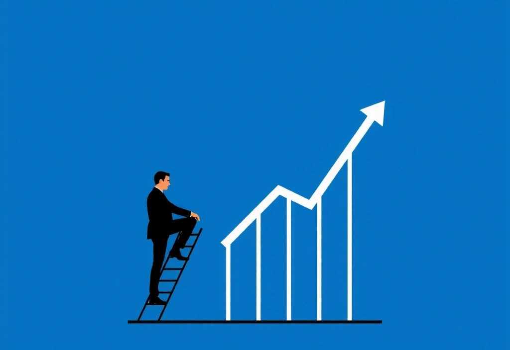 Person klatrer opp en stige som symboliserer karriereutvikling